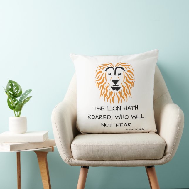 Amos 3:8 KJV Bible Scripture Verse Cushion (Chair)