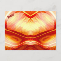 AMOS ~ 3D Fractal Design Pattern ~ Postcard