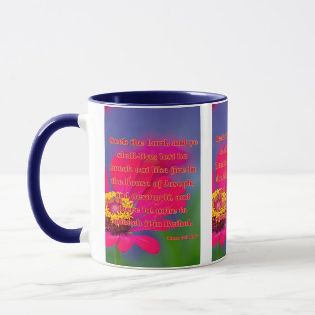 Amos 5:6 KJV Bible Scripture Pic Two-Tone Mug (Left)