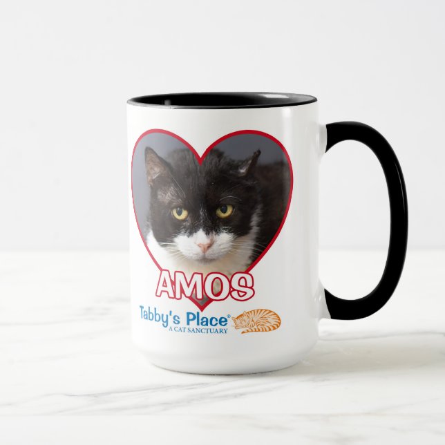 Amos - Black Accented 15oz Large Mug (Right)