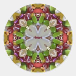 AMOS ~ EASTER CANDY ~ CLASSIC ROUND STICKER
