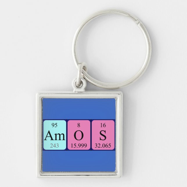 Amos periodic table name keyring (Front)