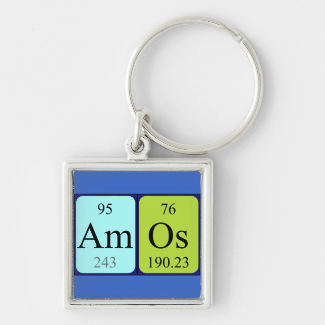 Amos periodic table name keyring (Front)