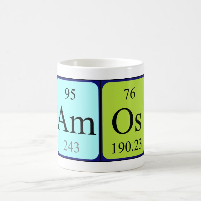 Amos periodic table name mug (Center)