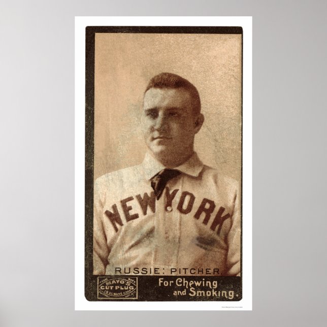 Amos Rusie Rare Baseball 1895 Poster (Front)