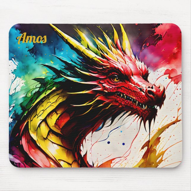 AMOS ~ Zany Dragon ~ Mousepad (Front)