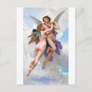 Amour and Psyche, Bouguereau Postcard