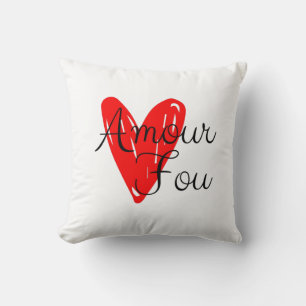 Amour Fou Crazy Love Skinny Heart Cushion