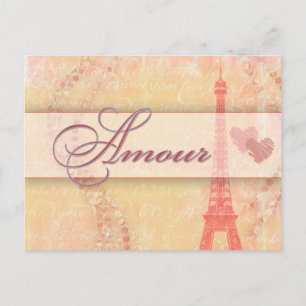 Amour in Paris Postcard
