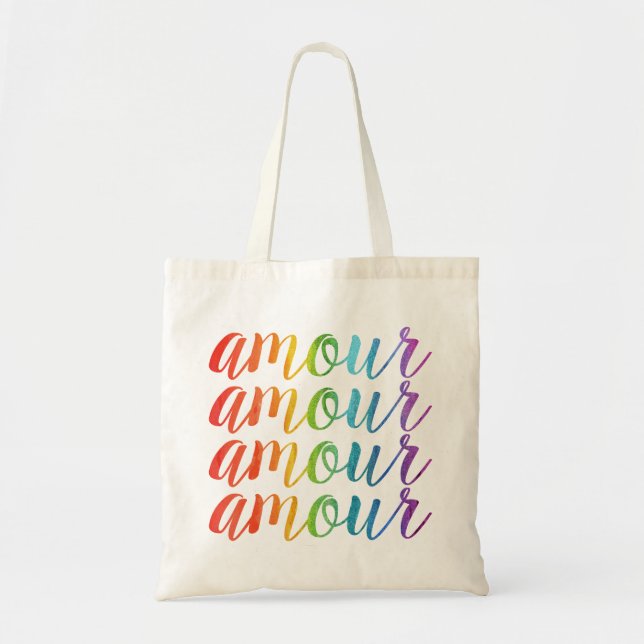Amour in Rainbows Tote Bag (Front)