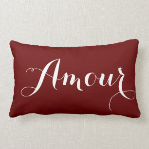 Amour in Red Lumbar Cushion