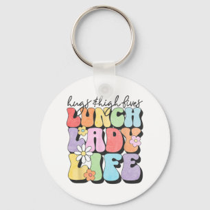 & High Fives Lunch Lady Vibes School Appreciat Key Ring