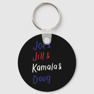 & Jill & Kamala & Doug Biden Harris 20 Key Ring