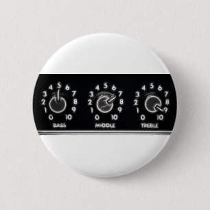 Amp switches 6 cm round badge