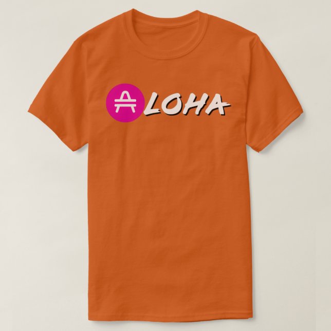 AMP Token Aloha Solid Magenta T-Shirt (Design Front)