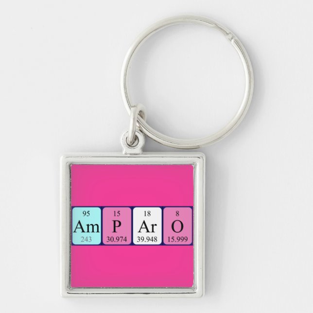 Amparo periodic table name keyring (Front)