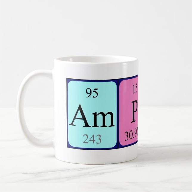 Amparo periodic table name mug (Left)