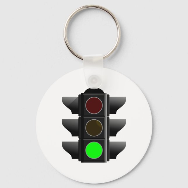 Ampel traffic light grün green key ring (Front)