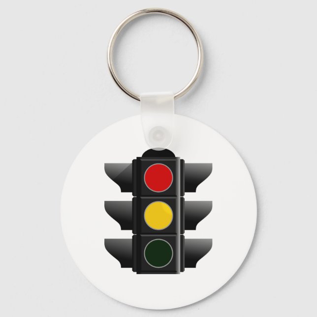 Ampel traffic light rot gelb red yellow key ring (Front)