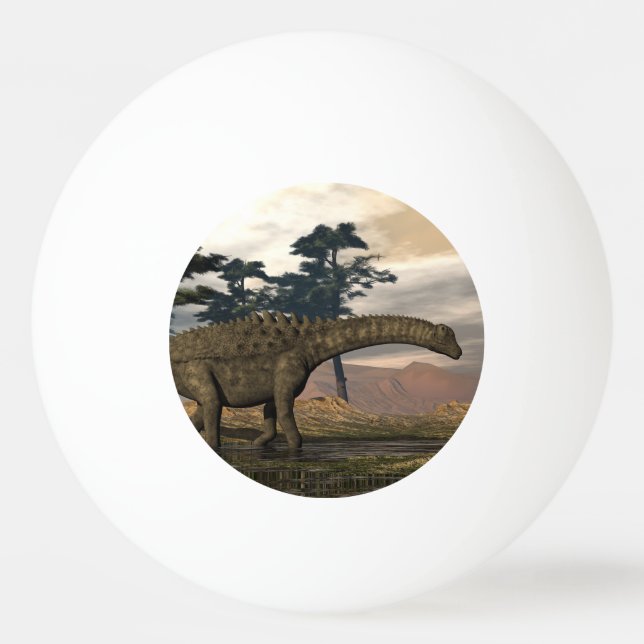 Ampelosaurus dinosaur ping pong ball (Front)