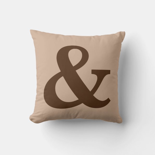 Ampersand "&" Accent Throw Pillow (Front)