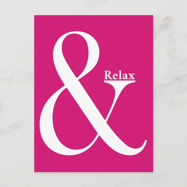 Ampersand And Relax Holiday Postcard (Front)