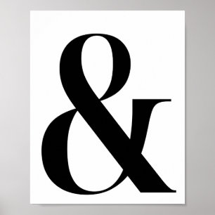 Ampersand / And Sign Poster