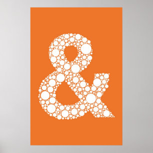 Ampersand (and symbol) Bubble Type Poster