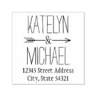 Ampersand Arrow Wedding Monogram Return Address