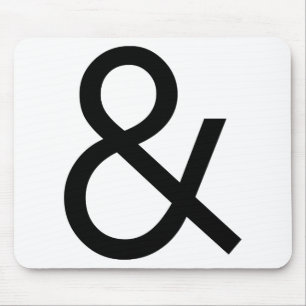 Ampersand - Black Mouse Pad