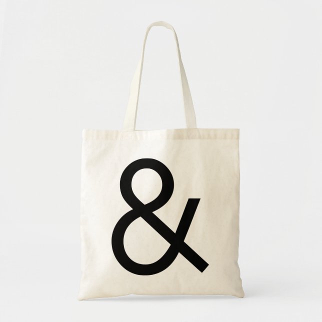 Ampersand - Black Tote Bag (Front)