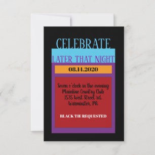 AMPERSAND BNAI MITZVAH Bar Bat Mitzvah Party Card