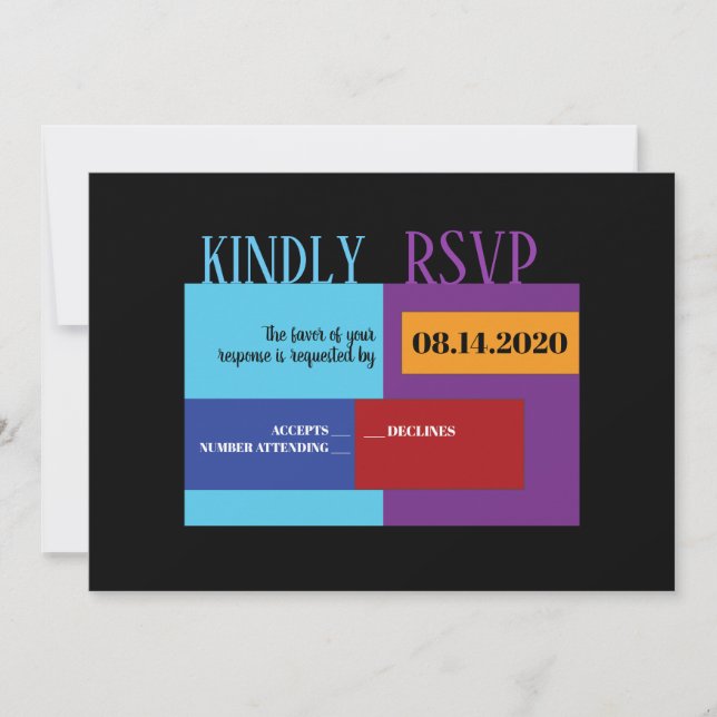 AMPERSAND B'NAI MITZVAH Bar Bat Mitzvah Reply Card (Front)