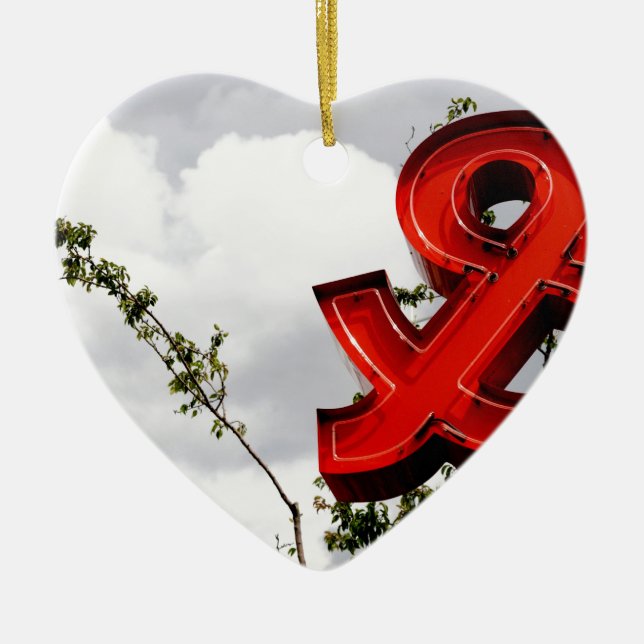 Ampersand Ceramic Ornament (Front)