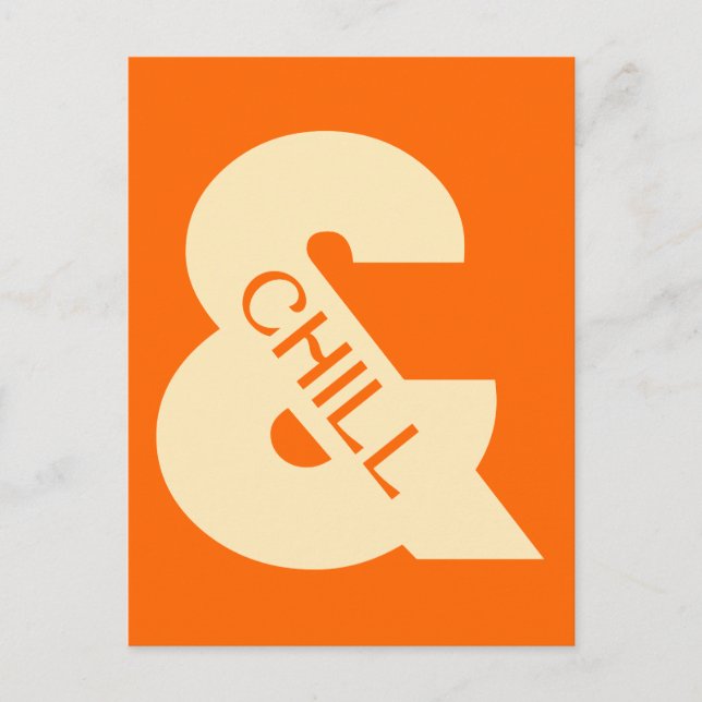 Ampersand Chill Minimalist Postcard (Front)
