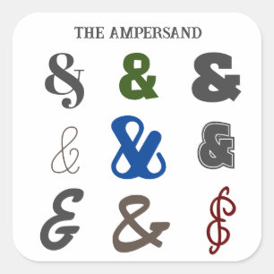 Ampersand Day Square Sticker