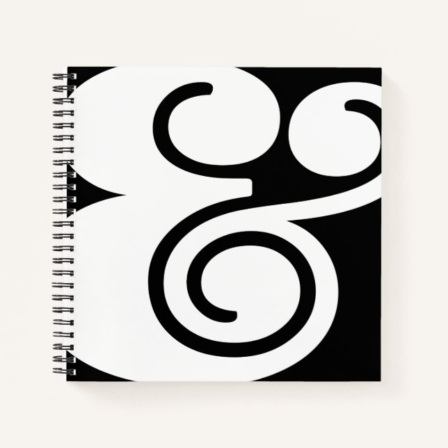 Ampersand "&" Designer | BL B/W | Notebook (Front)