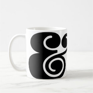 Ampersand "&" Designer Oversized BL Black Coffee Mug