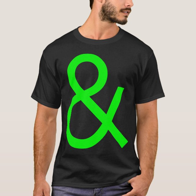 Ampersand - Green on Dark T-Shirt (Front)
