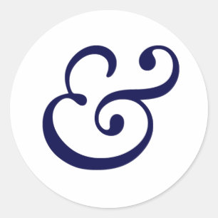 Ampersand is pretty classic round sticker