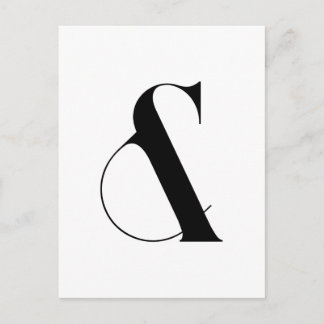 Ampersand Minimalist Modern Art Postcard