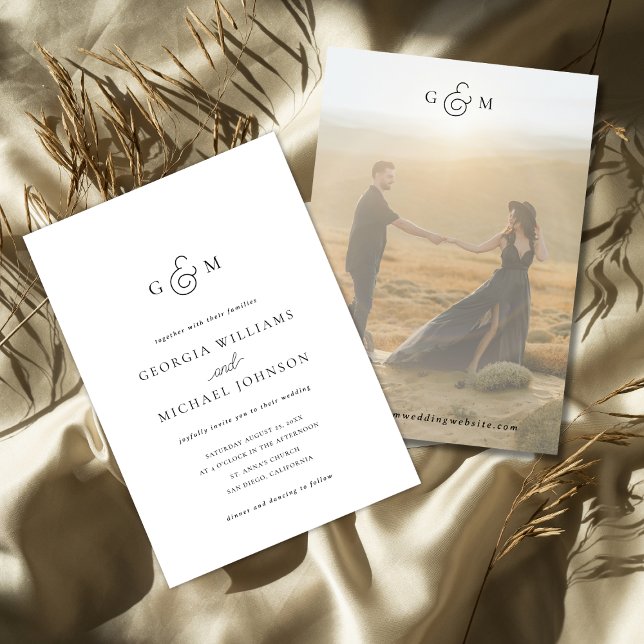 Ampersand Monogram All in One Wedding Invitation (Creator Uploaded)