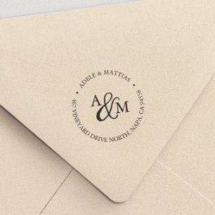 Ampersand Monogram Return Address Self-inking Stamp