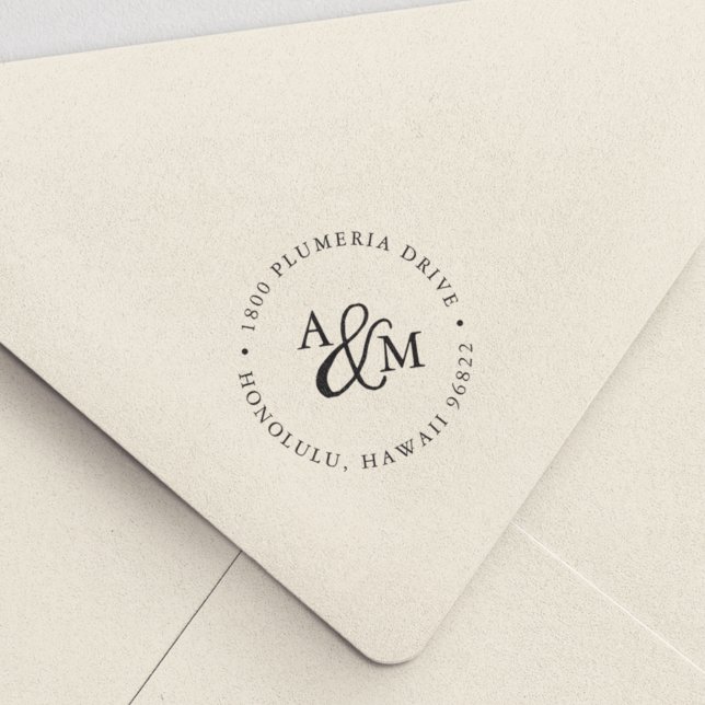 Ampersand Monogram Return Address Self-inking Stamp (Creator Uploaded)