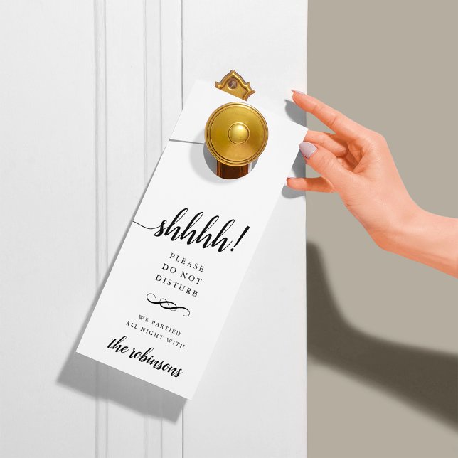 Ampersand Monogram Wedding Welcome/Do Not Disturb Door Hanger (Creator Uploaded)