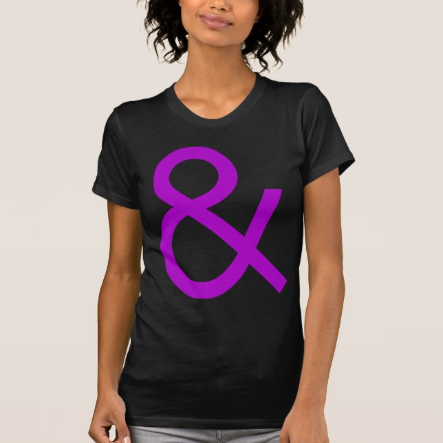 Ampersand - Purple on Dark T-Shirt (Front)