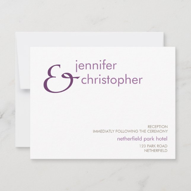 Ampersand :: Reception Invitation (Front)
