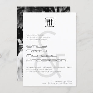 AMPERSAND Rehearsal Dinner PHOTO Wedding Invites