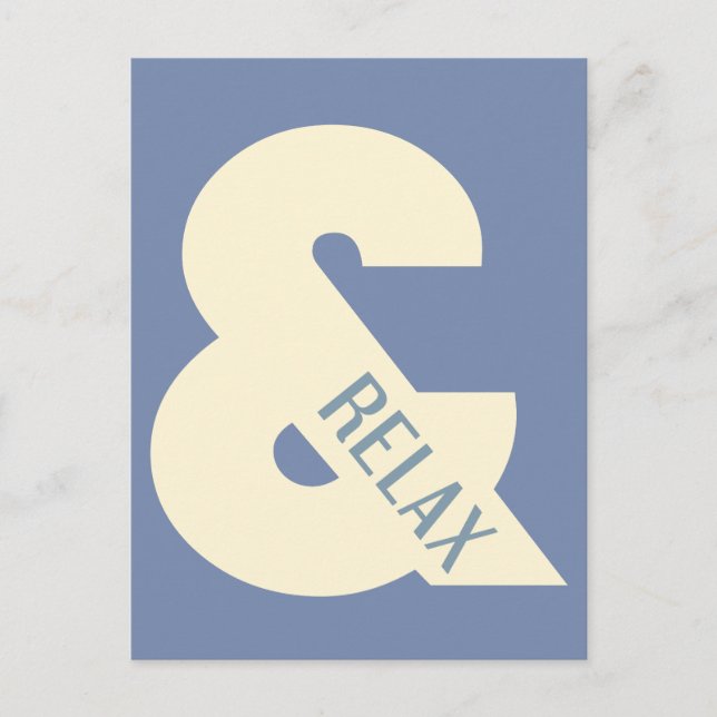 Ampersand Relax Minimalist Holiday Postcard (Front)