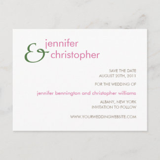 Ampersand :: Save the Date Postcard